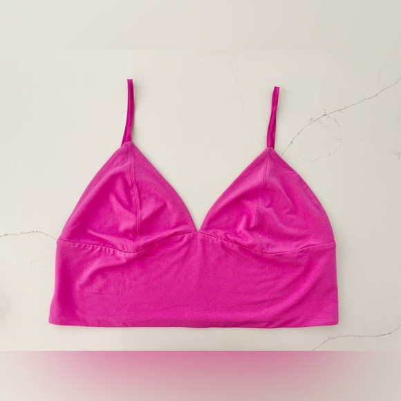 NWT Victoria's Secret Frenzy Modal Adjustable Crop Cami Top in Fuchsia Pink XL - Picture 4 of 9